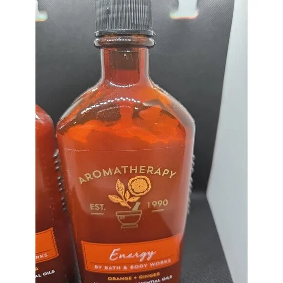 2 Bath & Body Works Aromatherapy ENERGY ORANGE GINGER Body LotionRETIRED HB 10